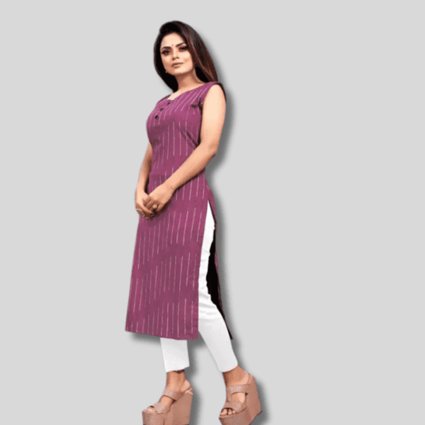 Classic Women A-Line Kurti for Women in Cotton Fabric - Image 4