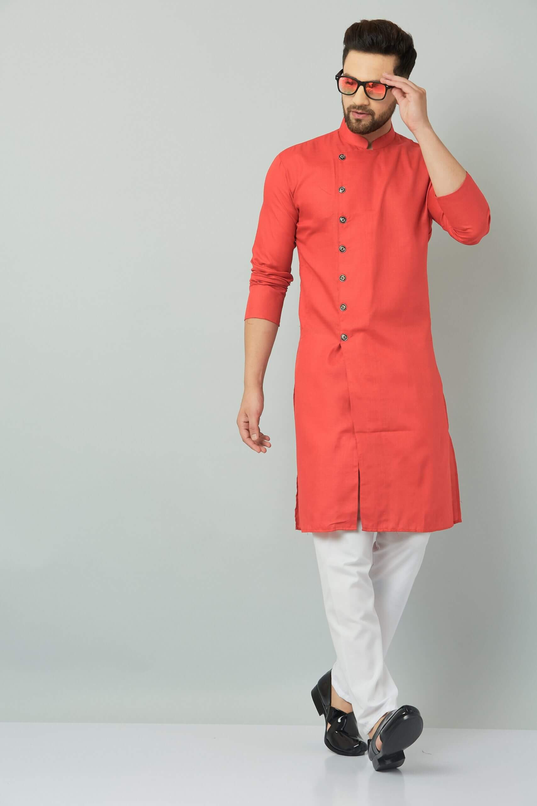 Colorful Indian kurta featuring beautiful patterns and designs.
