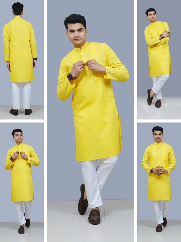 Men's Cotton Long Straight Kurta - Image 6