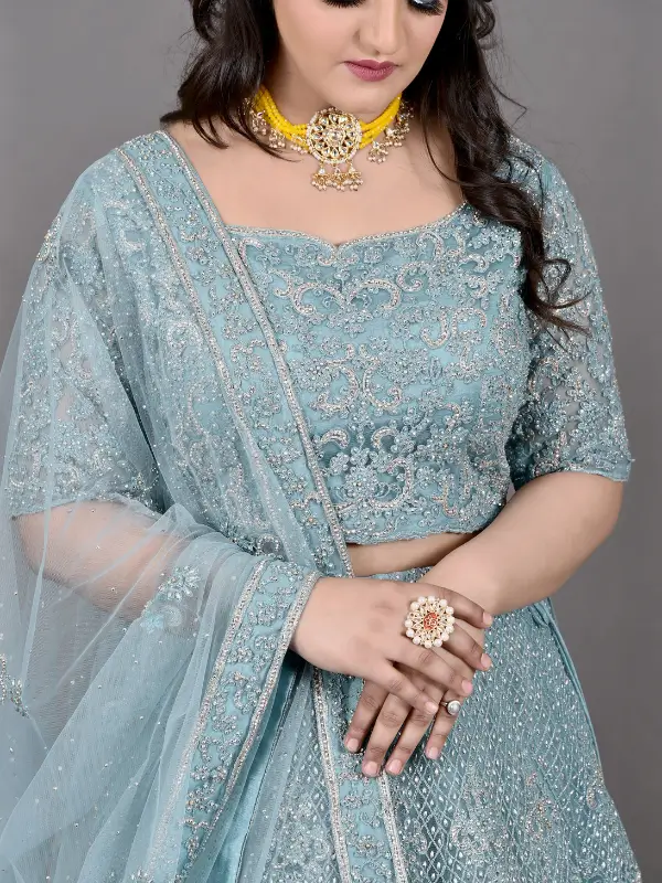 Gorgeous Floral Print Lehenga Skirt - Image 3