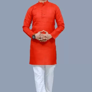 Men's Cotton Long Straight Kurta