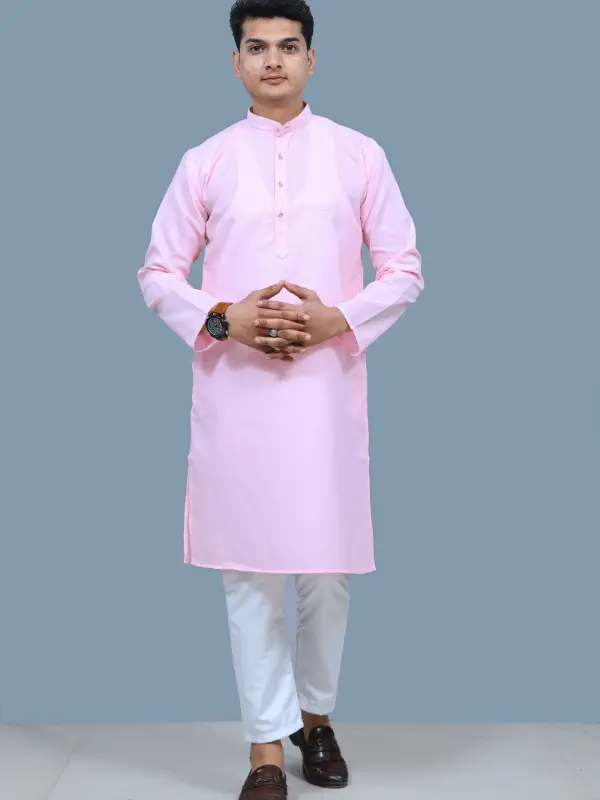 Men's Cotton Long Straight Kurta