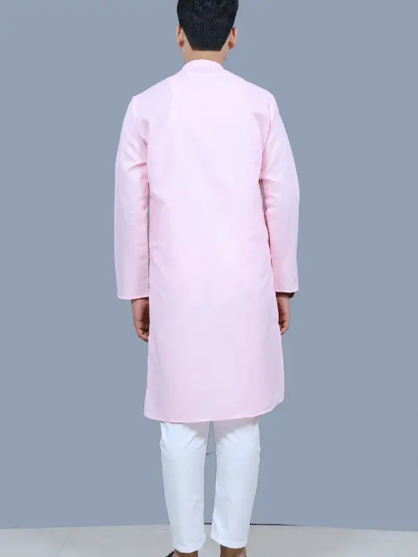 Men's Cotton Long Straight Kurta - Image 4
