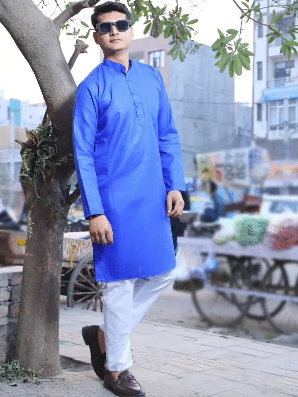 Men's Cotton Long Straight Kurta