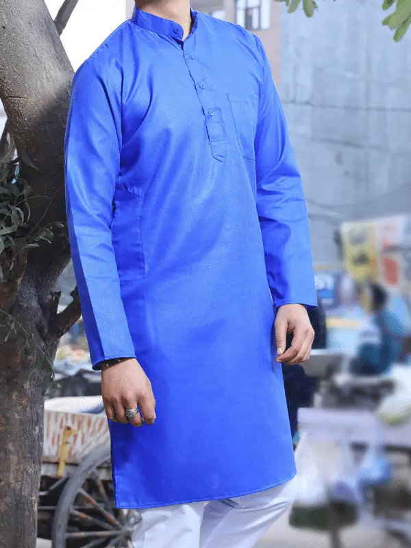 Men's Cotton Long Straight Kurta - Image 5