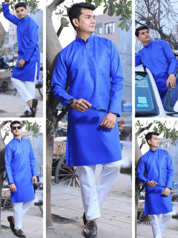 blue kurta pajama