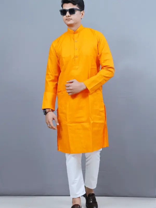 Men's Cotton Long Straight Kurta