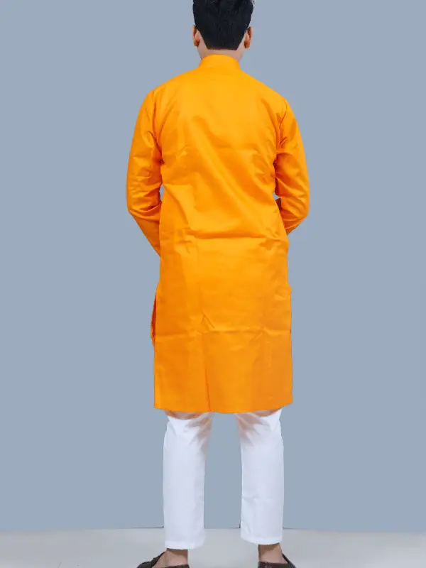 Men's Cotton Long Straight Kurta - Image 4