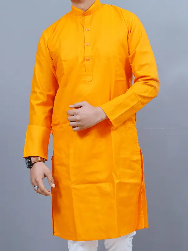 Men's Cotton Long Straight Kurta - Image 5