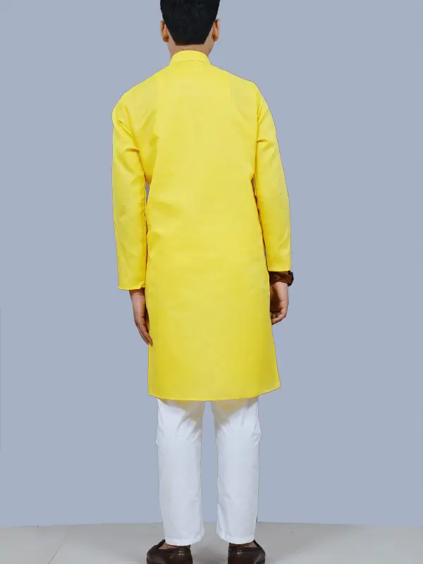 Men's Cotton Long Straight Kurta - Image 4