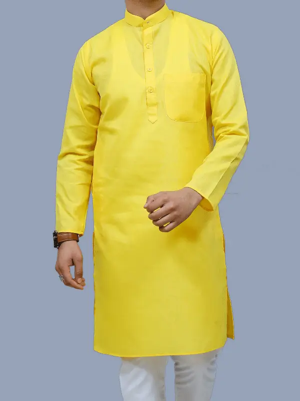 Men's Cotton Long Straight Kurta - Image 5